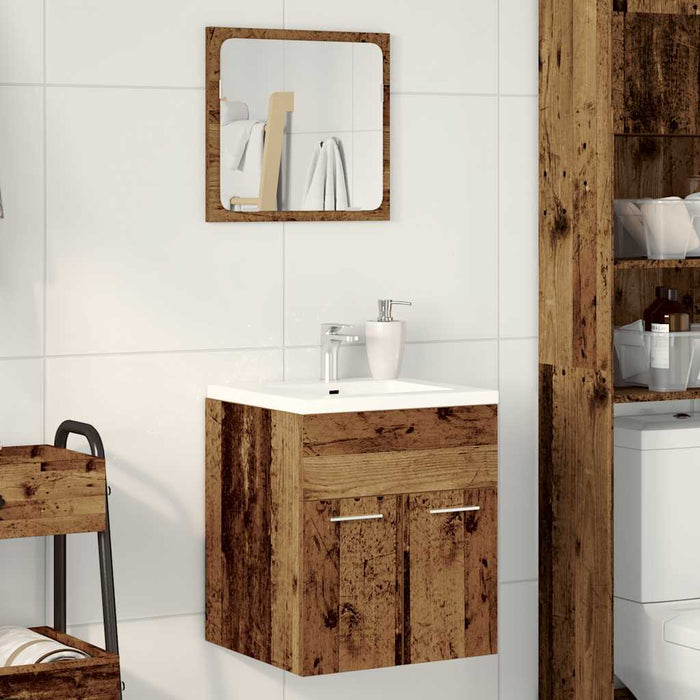Set mobilier de baie, 2 piese, lemn vechi, lemn prelucrat - WALTI WALTI
