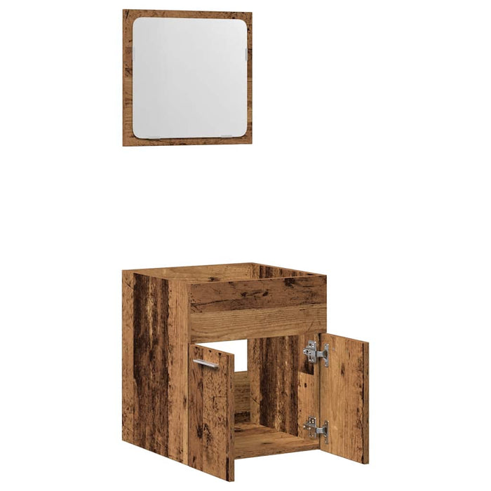 Set mobilier de baie, 2 piese, lemn vechi, lemn prelucrat - WALTI WALTI