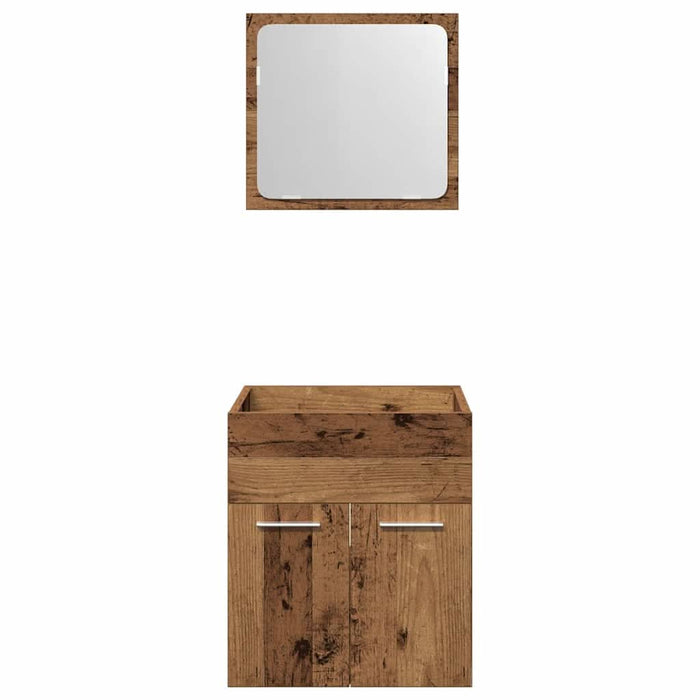 Set mobilier de baie, 2 piese, lemn vechi, lemn prelucrat - WALTI WALTI