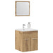 Set mobilier de baie, 2 piese, stejar artizanal, lemn prelucrat - WALTI WALTI