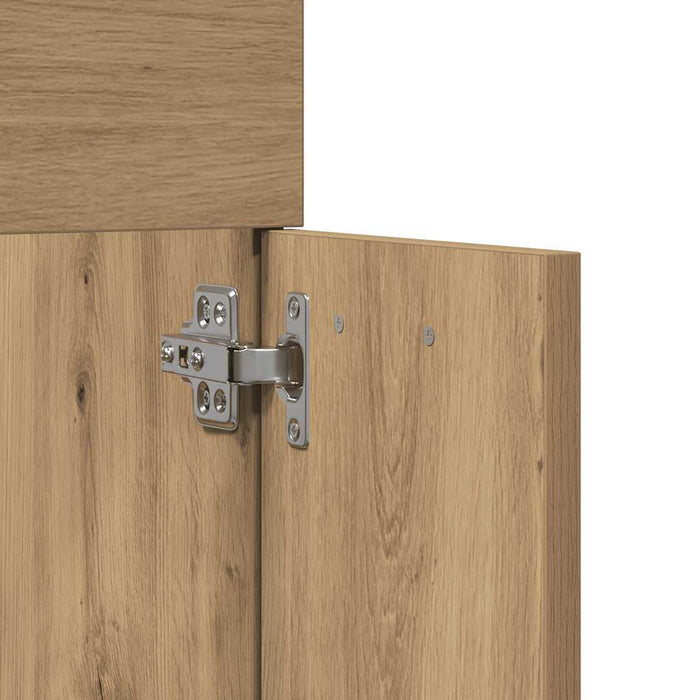 Set mobilier de baie, 2 piese, stejar artizanal, lemn prelucrat - WALTI WALTI