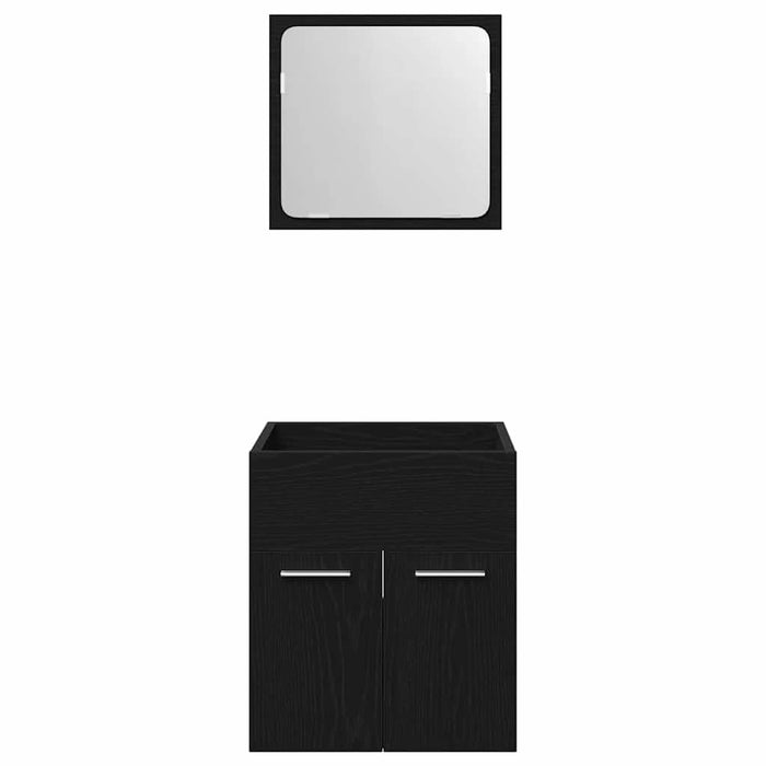 Set de mobilier de baie din 2 piese din lemn de stejar negru - WALTI WALTI