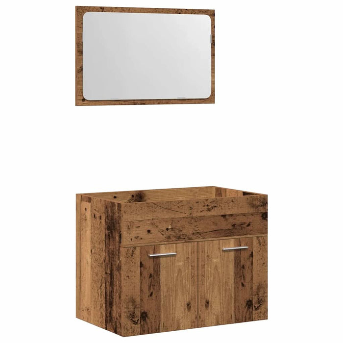 Set mobilier de baie, 2 piese, lemn vechi, lemn prelucrat - WALTI WALTI