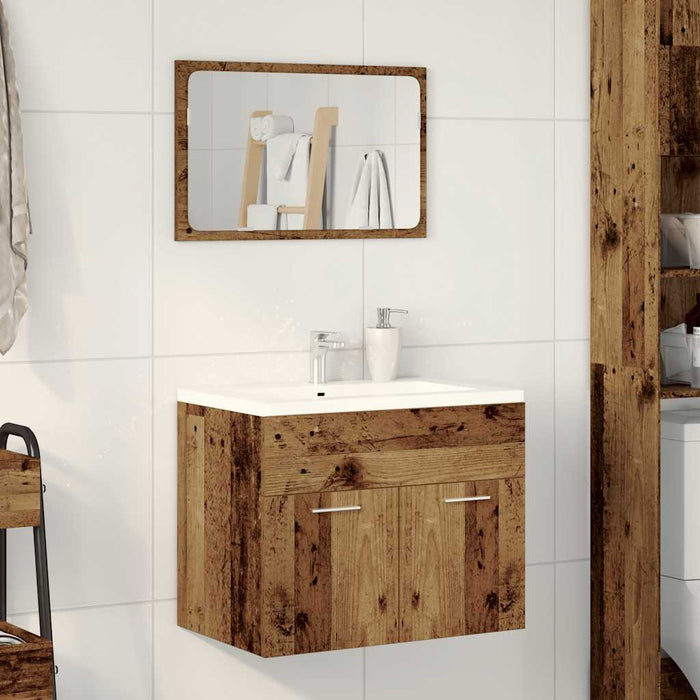 Set mobilier de baie, 2 piese, lemn vechi, lemn prelucrat - WALTI WALTI