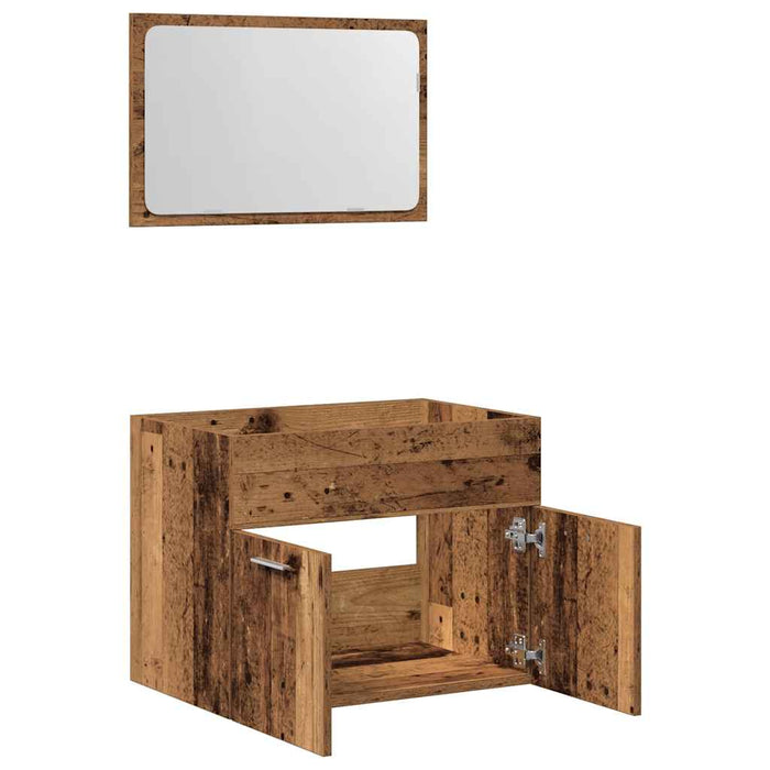 Set mobilier de baie, 2 piese, lemn vechi, lemn prelucrat - WALTI WALTI