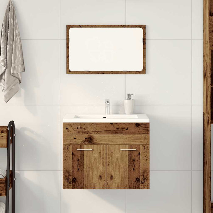 Set mobilier de baie, 2 piese, lemn vechi, lemn prelucrat - WALTI WALTI