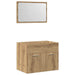 Set mobilier de baie, 2 piese, stejar artizanal, lemn prelucrat - WALTI WALTI