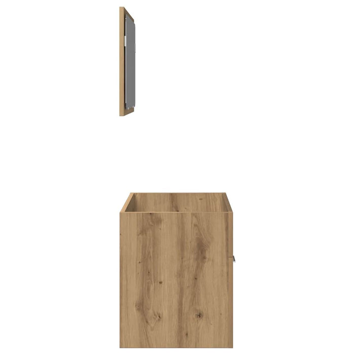 Set mobilier de baie, 2 piese, stejar artizanal, lemn prelucrat - WALTI WALTI