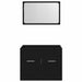 Set de mobilier de baie din 2 piese din lemn de stejar negru - WALTI WALTI