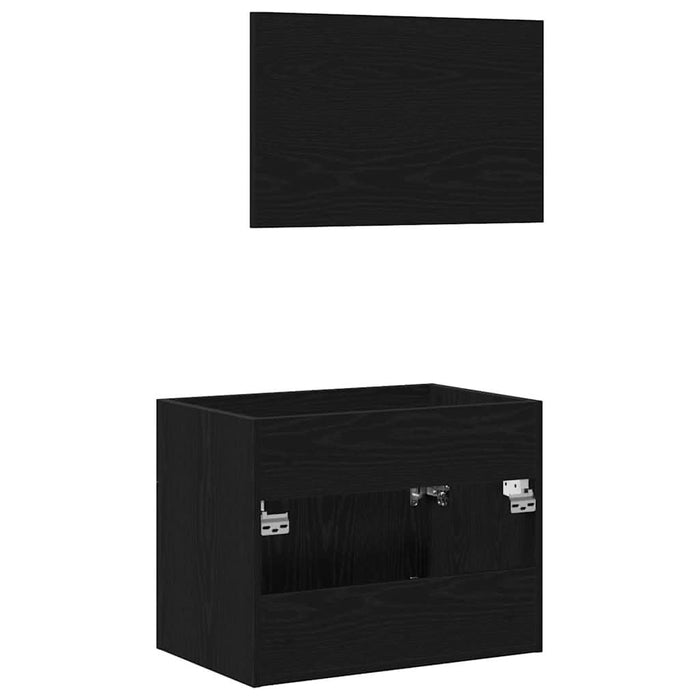 Set de mobilier de baie din 2 piese din lemn de stejar negru - WALTI WALTI