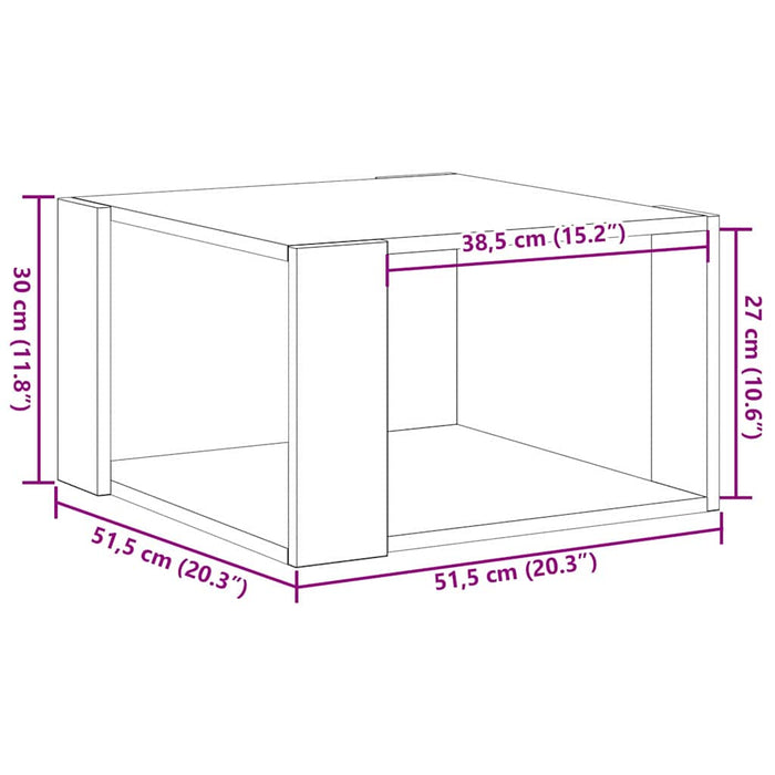 Masă de cafea Stejar Negru 85 x 55 x 31 cm - WALTI WALTI