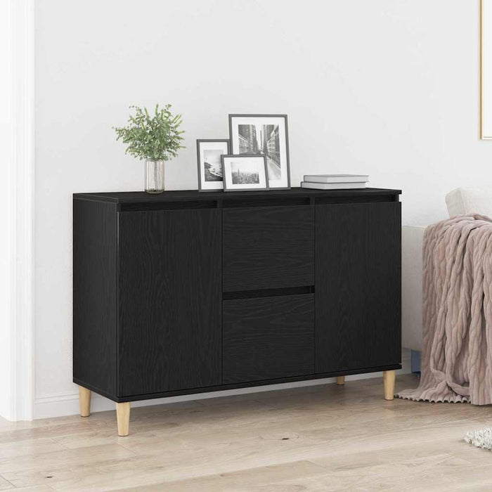 Bufet cu sertar Negru 102 x 35 x 60 cm Lemn compozit - WALTI WALTI