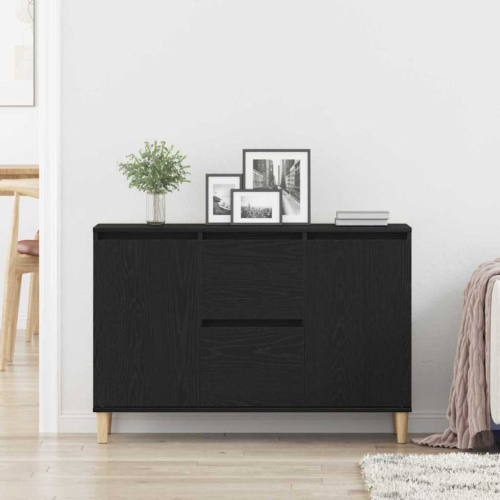 Bufet cu sertar Negru 102 x 35 x 60 cm Lemn compozit - WALTI WALTI