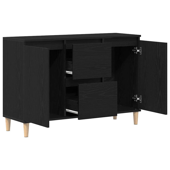 Bufet cu sertar Negru 102 x 35 x 60 cm Lemn compozit - WALTI WALTI