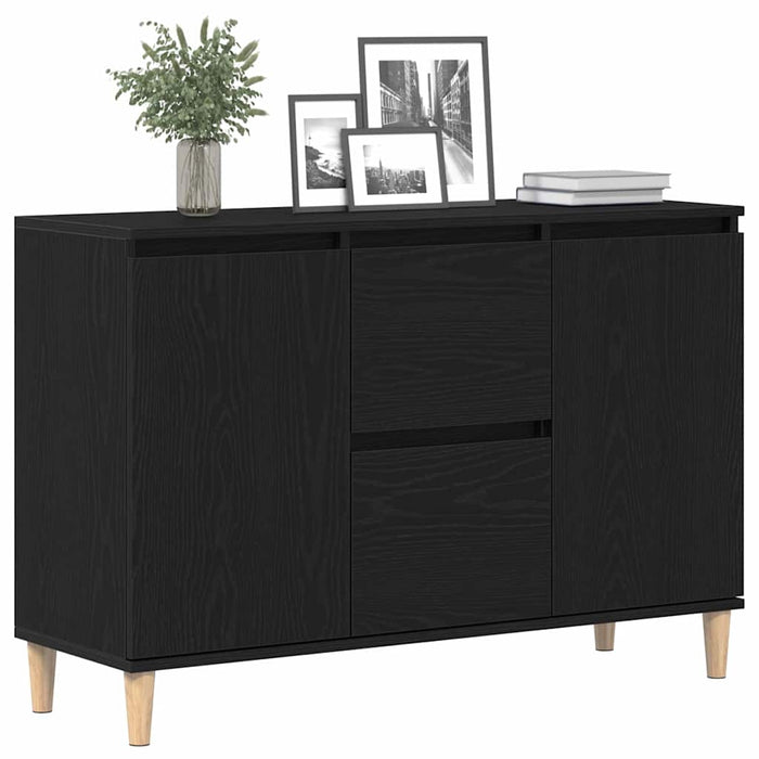 Bufet cu sertar Negru 102 x 35 x 60 cm Lemn compozit - WALTI WALTI