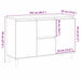 Bufet cu sertar Negru 102 x 35 x 60 cm Lemn compozit - WALTI WALTI