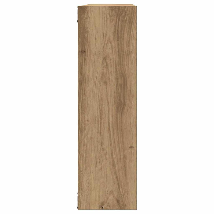 Raft de perete, stejar artizanal, 75x16x55 cm, lemn prelucrat - WALTI WALTI