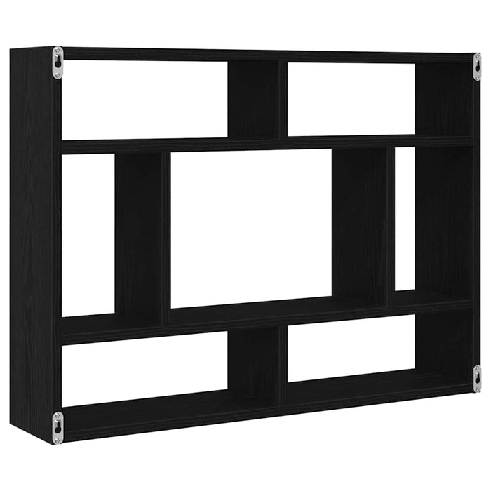 Raft de perete, stejar negru, 75x16x55 cm, lemn prelucrat - WALTI WALTI
