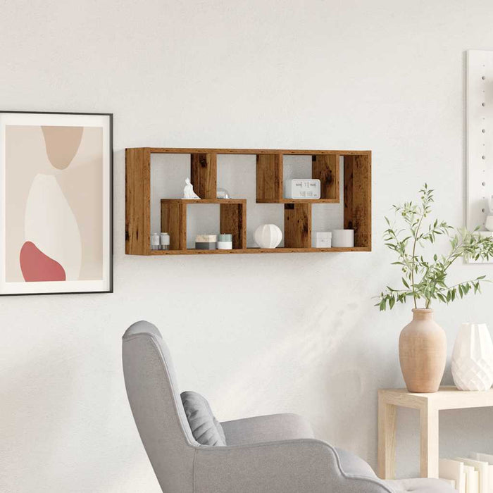 Raft de perete din lemn vechi 36x16x90 cm, lemn stratificat - WALTI WALTI