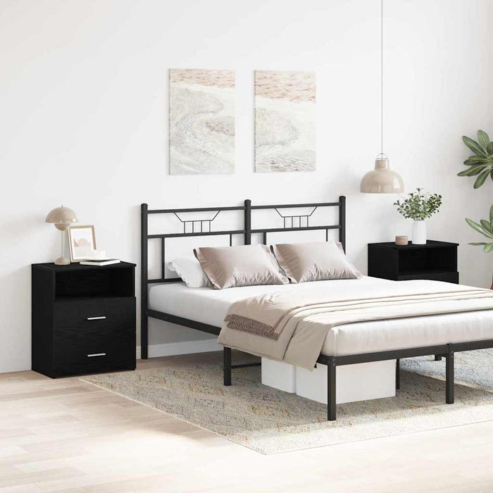 Noptieră 2 pcs Stejar Negru 50 x 32 x 60cm Lemn compozit - WALTI WALTI