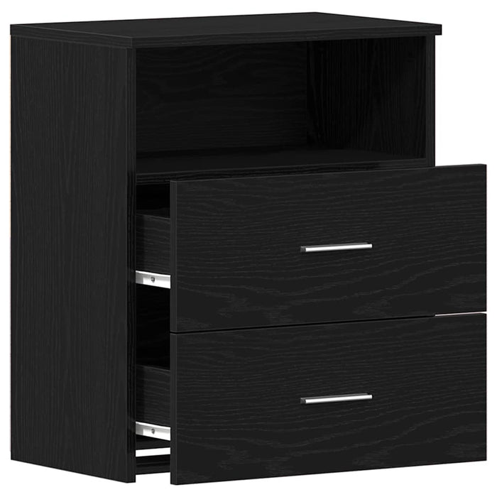 Noptieră 2 pcs Stejar Negru 50 x 32 x 60cm Lemn compozit - WALTI WALTI