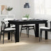 Masă de dining Stejar Negru 140 x 74,5 x 76 cm poliratan - WALTI WALTI