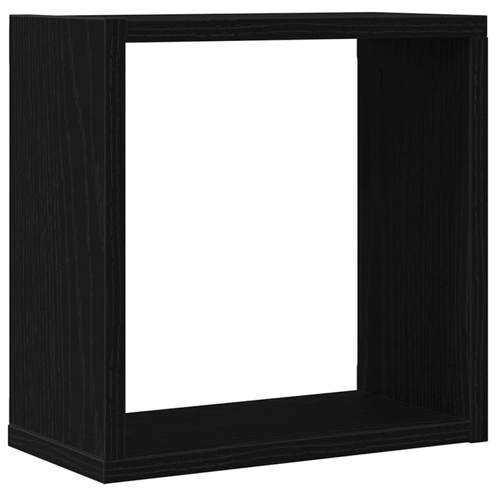 Rafturi de perete cub 2 buc. stejar negru, 30x15x30 cm lemn - WALTI WALTI