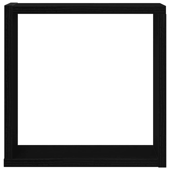 Rafturi de perete cub 2 buc. stejar negru, 30x15x30 cm lemn - WALTI WALTI