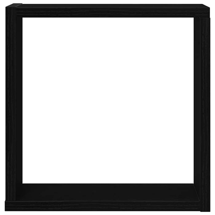 Rafturi de perete cub 4 buc. stejar negru, 30x15x30 cm lemn - WALTI WALTI