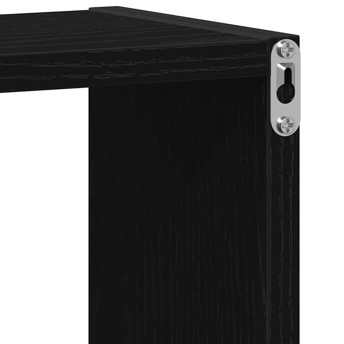 Rafturi de perete cub 4 buc. stejar negru, 30x15x30 cm lemn - WALTI WALTI