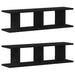 Rafturi de perete 2 buc Stejar negru 75x18x20 cm Lemn prelucrat - WALTI WALTI