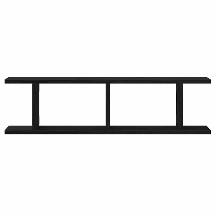 Rafturi de perete 2 buc Stejar negru 75x18x20 cm Lemn prelucrat - WALTI WALTI
