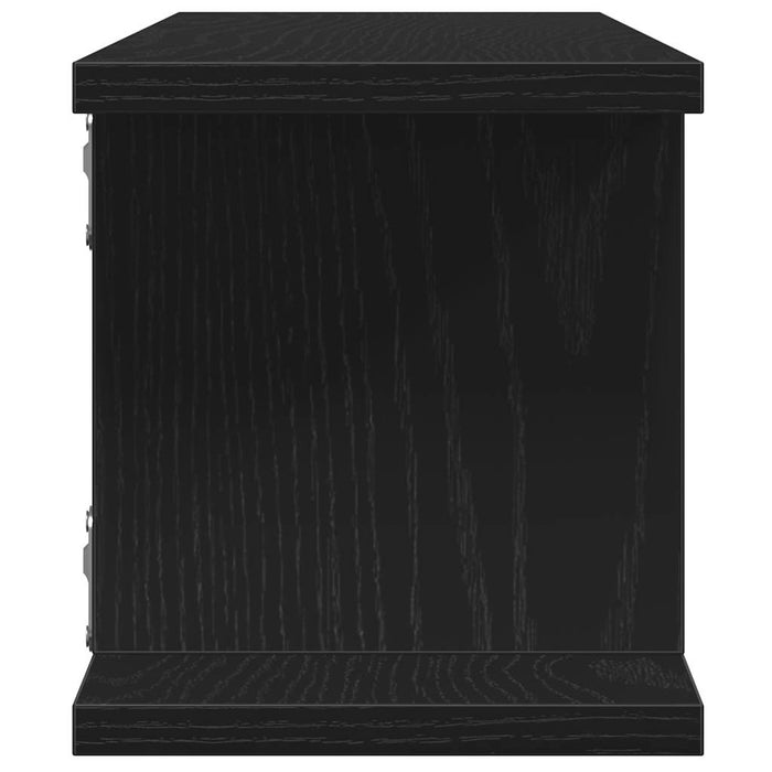 Rafturi de perete 2 buc Stejar negru 75x18x20 cm Lemn prelucrat - WALTI WALTI