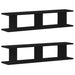 Rafturi de perete 2 buc Stejar negru 90x18x20 cm Lemn prelucrat - WALTI WALTI