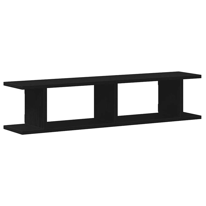 Rafturi de perete 2 buc Stejar negru 90x18x20 cm Lemn prelucrat - WALTI WALTI