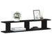 Rafturi de perete 2 buc Stejar negru 105x18x2 cm Lemn prelucrat - WALTI WALTI