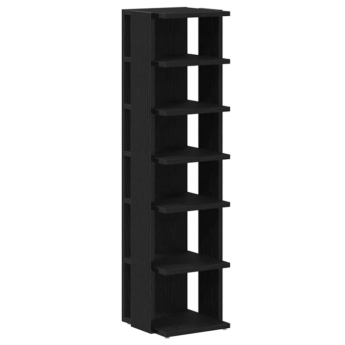 Dulap pantofi, stejar negru, 25x27x102 cm, lemn prelucrat - WALTI WALTI