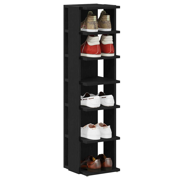 Dulap pantofi, stejar negru, 25x27x102 cm, lemn prelucrat - WALTI WALTI