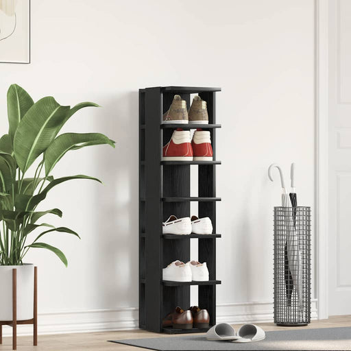Dulap pantofi, stejar negru, 25x27x102 cm, lemn prelucrat - WALTI WALTI