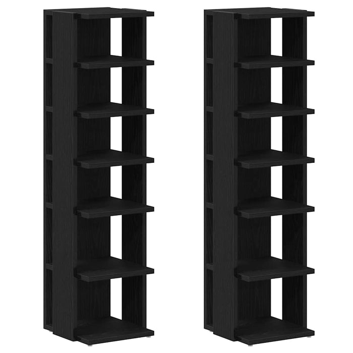 Pantofare, 2 buc., stejar negru, 25x27x102 cm, lemn prelucrat - WALTI WALTI