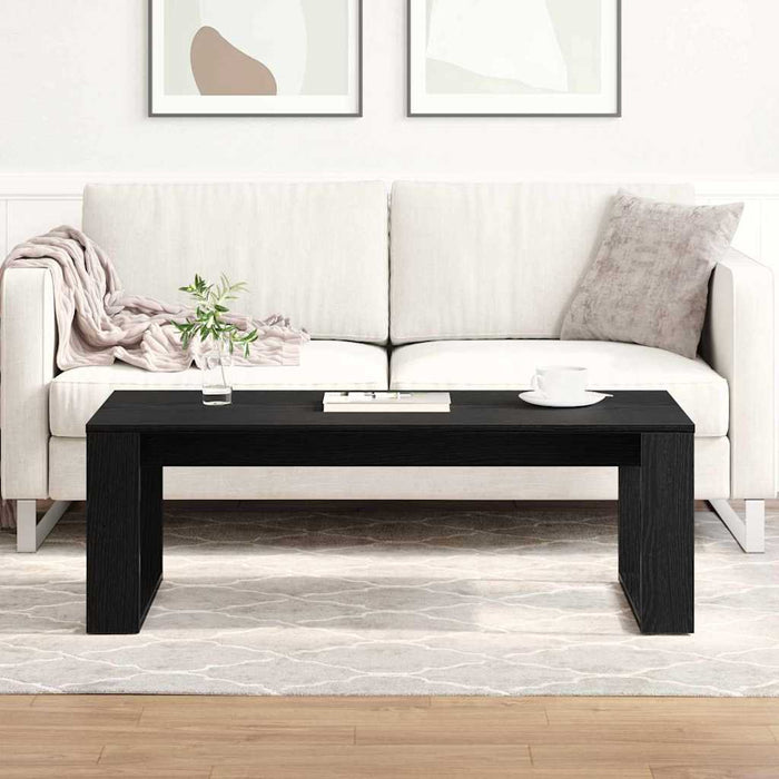Masă de cafea Stejar negru 102 x 50 x 35 cm Lemn compozit - WALTI WALTI