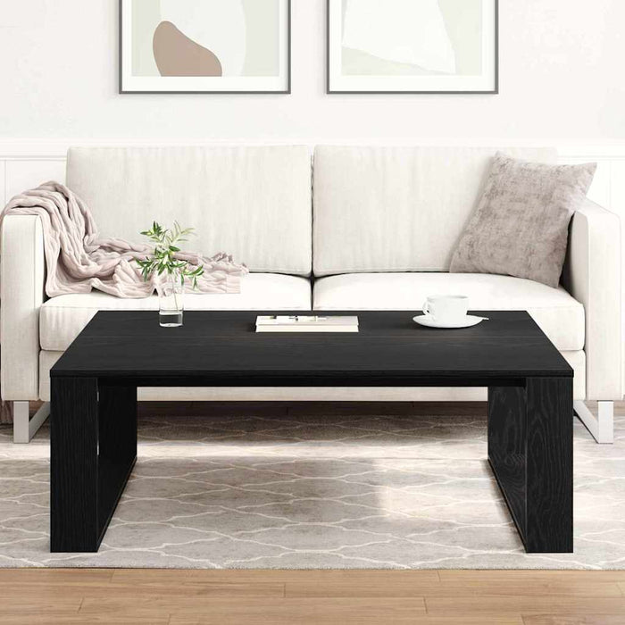 Masă de cafea Stejar Negru 100 x 100 x 35 cm Lemn compozit - WALTI WALTI