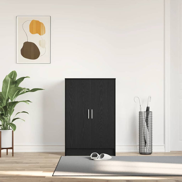 Dulap Pantofi Stejar Negru 60x35x92 cm Lemn prelucrat - WALTI WALTI