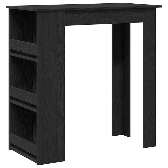 Masa de bar cu suport depozitare Stejar negru 102x50x103,5 cm - WALTI WALTI