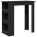 Masa de bar cu suport depozitare Stejar negru 102x50x103,5 cm - WALTI WALTI