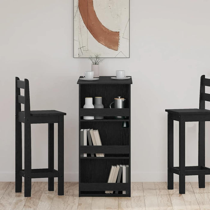 Masa de bar cu suport depozitare Stejar negru 102x50x103,5 cm - WALTI WALTI