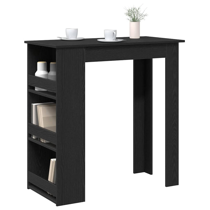 Masa de bar cu suport depozitare Stejar negru 102x50x103,5 cm - WALTI WALTI