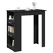 Masa de bar cu suport depozitare Stejar negru 102x50x103,5 cm - WALTI WALTI