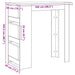 Masa de bar cu suport depozitare Stejar negru 102x50x103,5 cm - WALTI WALTI