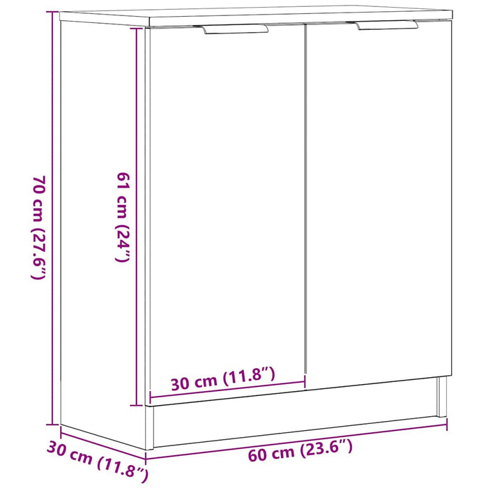 Bufet Negru 60 x 30 x 70 cm Lemn compozit - WALTI WALTI